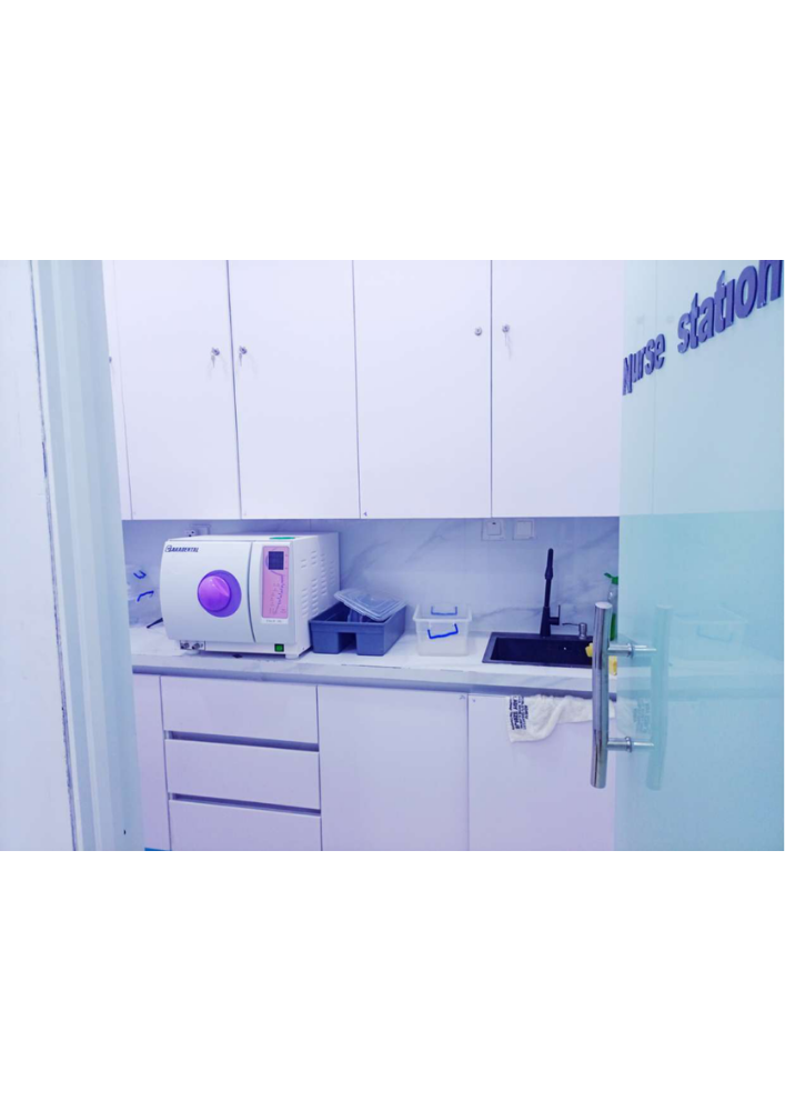 Nurse station and sterilization area at OralFix Dental Clinic